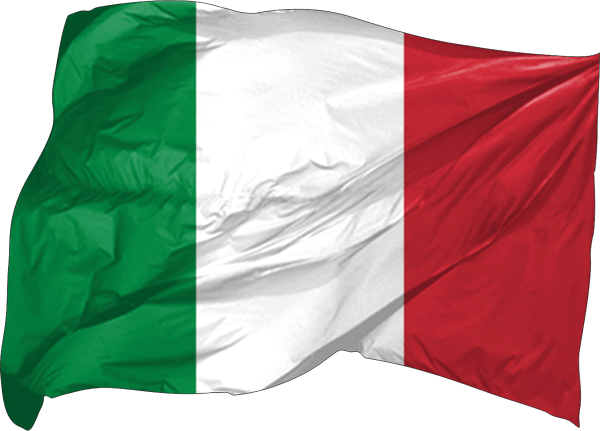 Italien | wehende Flagge als Aufkleber