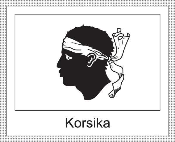Flagge | Korsika -weisses Design