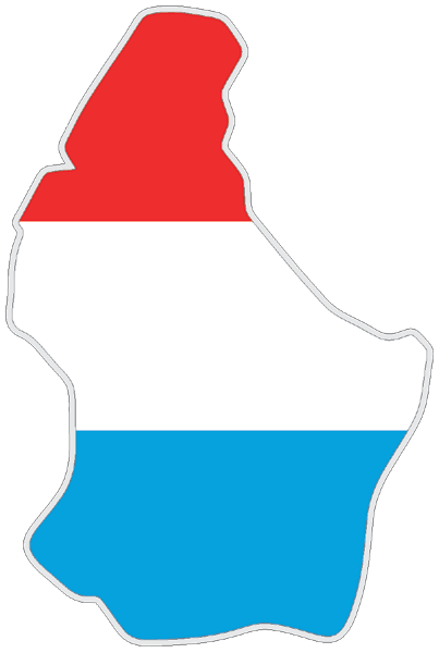 Luxembourg | Flag cut to Contour