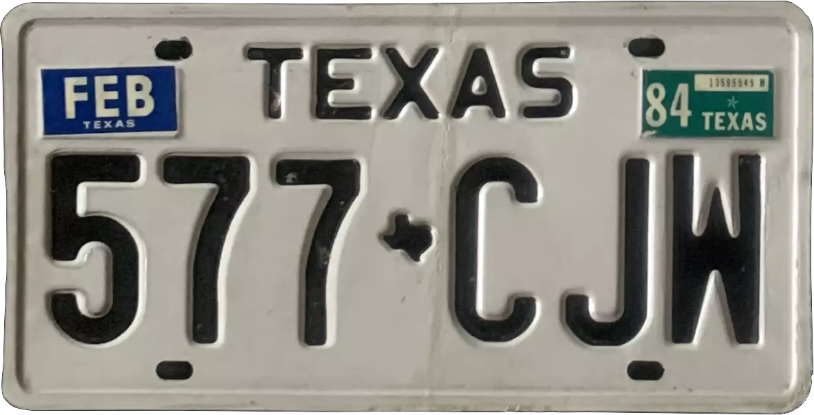 USA-Kennzeichen als Aufkleber | Texas.3