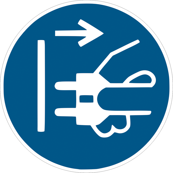 Gebotszeichenaufkleber - M006 Netzstecker ziehen