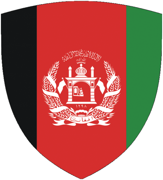 Afghanistan | Flagge -wappenförmig