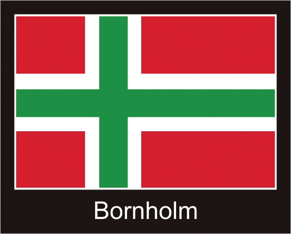 Bornholm | Aufkleber mit schwarzem Design